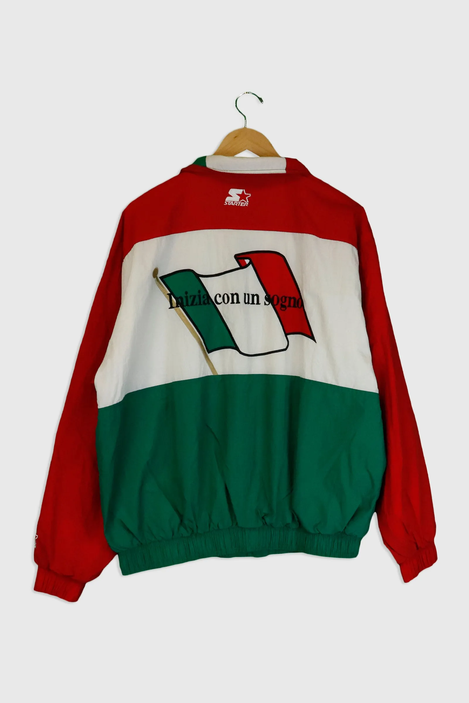 Vintage 1996 Starter Atlanta Olypic Games Mexico Flag Jacket Sz L