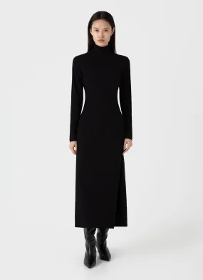 Women's High Neck Dress in Black